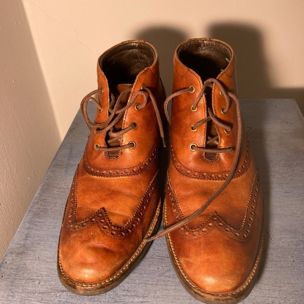 Cole Haan Genuine Leather Wingtip Boots William 10